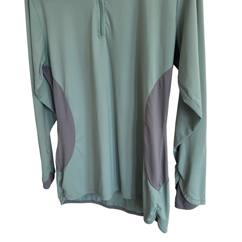 Title Nine Performance Quarter Zip Pullover, Gree… - image 3